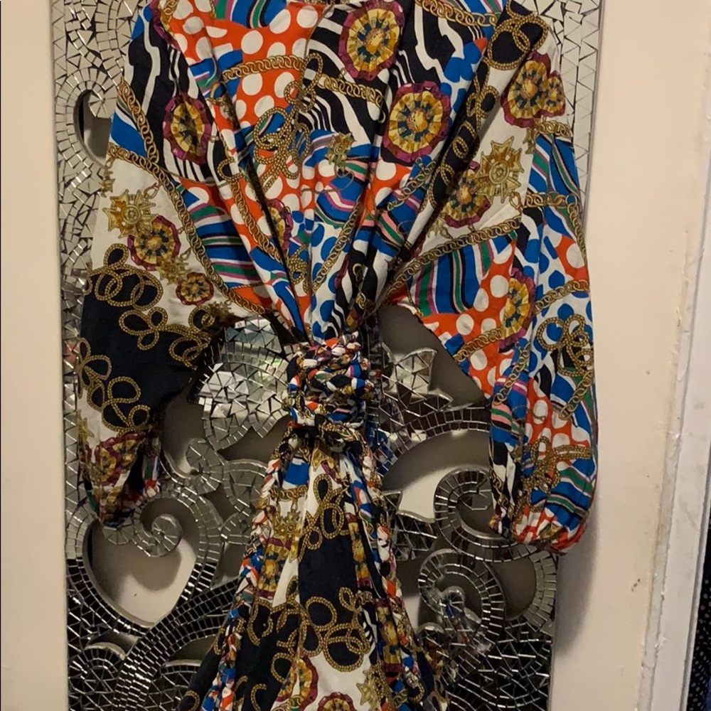 RHODE Multicolor Patterned Mini Dress - Picture 3 of 3